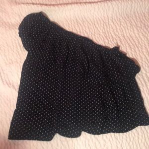 Off the shoulder to the side shirt